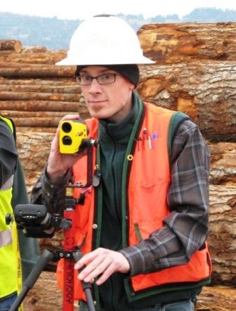 ACI forester Jason Martin with the TruPulse 360 hardware configuration